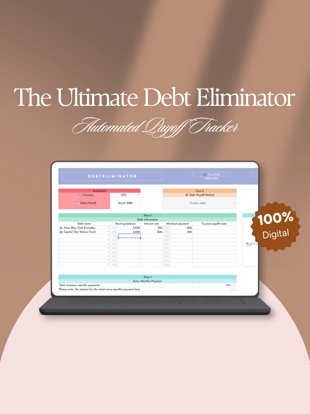 The Ultimate Debt Eliminator & Payoff Tracker